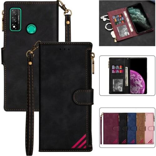 Flip Leather Case For Huawei P Smart Plus 2020 Y6 Y7 2019 Zipper Wallet Cover For Huawei P40 Pro P30 P20 Lite Coque Etui Hoesje