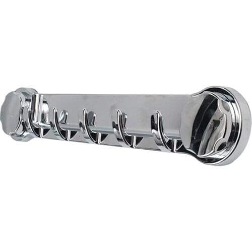 5 Hooks Suction Cup Wall Hanger Vacuum Rack ABS Vacuum Sucker Towel Rack Washroom Sundries Storage Hook