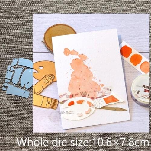 New Design Craft Metal stencil mold Cutting Dies Paint palette decoration scrapbook die cuts Album Paper Card Craft Embossing