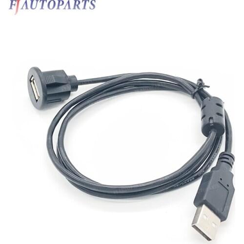 Car Dash Board Mount USB2.0 Cable Male to Female Socket Extension Panel USB Cable 1meter