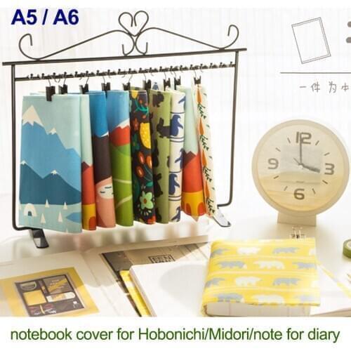 Japanese Fabric Notebook Cover suitable for Midori journals Planner A5A6 Cute Diary Refill Protective Shell School Stationery