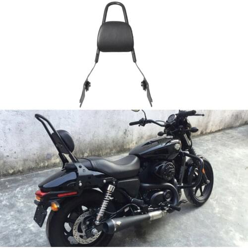 Motorcycle Rear Adjustable Detachable Backrest Sissy Bar for Harley Davidson Street 500/750 2015 2016 2017 Black