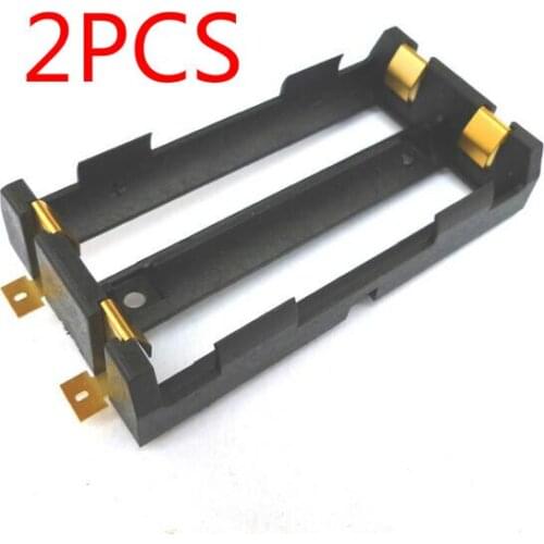 2Pcs/lot High Quality 2 X 18650 Battery Holder SMD With Bronze Pins 18650 Battery Storage Box TBH-18650-2C-SMT