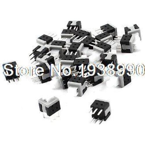 25Pcs 6 Pin Square 5.8mmx5.8mm Self-Locking DPDT Mini Push Button Switch