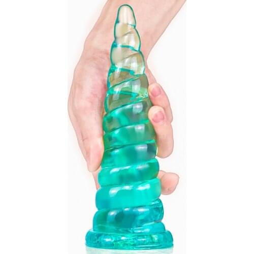 6 Color Screw Soft Big Butt Plug With Sucker Silicone Anal Plug Anus Heavy Prostate Massager Anal Sex Shop Toys for Women Men