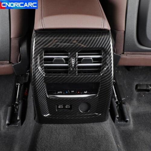 Car Styling Armrest Box Air Vent Trim For BMW 3 Series G20 G28 2020 Rear Air Outlet Decorative Frame Cover Interior Sticker