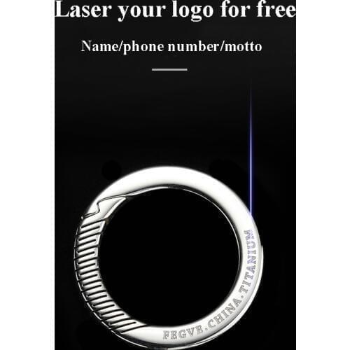 Titanium Alloy Car Keychain Men Hanging Pendant Creative Personality Luxury Key Ring