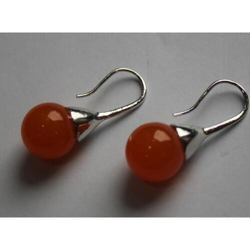 Brinco wedding brincos moda pendientes earring STONE Pretty Natural green Blue STONE GEM 925 Sterling Hook Earrings