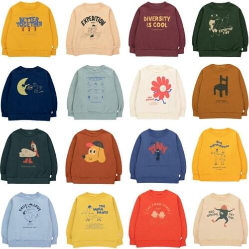 Kids Sweatshirts 2021 Autumn Winter New Tc Brand Baby Boys Girls Sweaters Cute Cartoon Dog Print Pullover Children Sweater 1-10Y