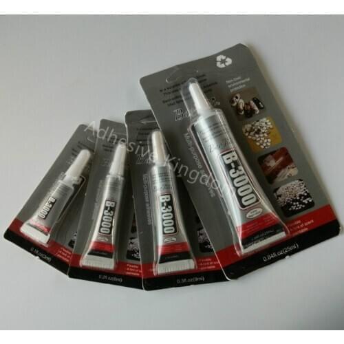 Hot sale 3ml/6ml/9ml/25ml B3000 glue needle type points pearl plastic adhesive glass cloth scarves rhinestone glue