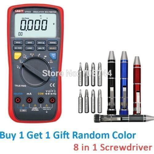 UNI-T UT533 RMS Auto 50~1000V Insulation Earth Resistance Meter Digital Multimeter Capacitance Temperature Tester Megohmmeter