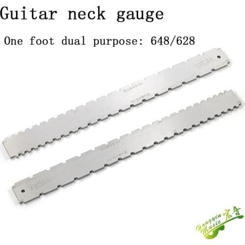 Free shipping guitar neck notched ruler guitar neck leveling measuring tool guitar maintenance leveling ruler