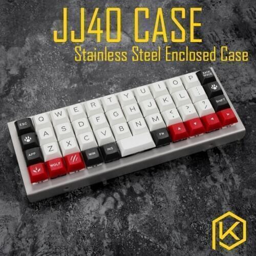 Stainless steel bent case for jj40 40% JJ40 custom keyboard enclosed case upper and lower case also can support planck