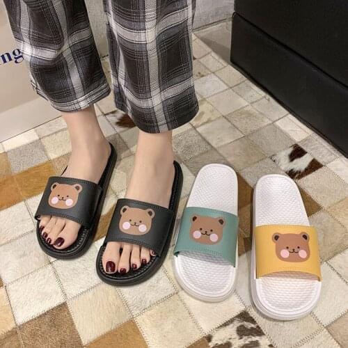 Cartoons Summer Womans Slippers Thick Platform Indoor Soft Student Home Slides Non-slip Massage soles Casual Beach Women Sandals