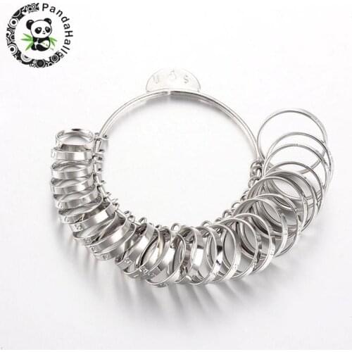 27pcs/set Alloy Finger Ring Sizers Set Sizing Professional Circle Model for Adjustable Adjusting Rings Size Measuring Tool Gauge