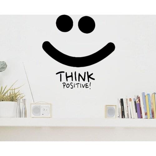 Think Positive Wall Stickers Home Decor Kids Children Room Decoration Nursery Wall Decals Vinyl Removable Wall Art Murals Poster