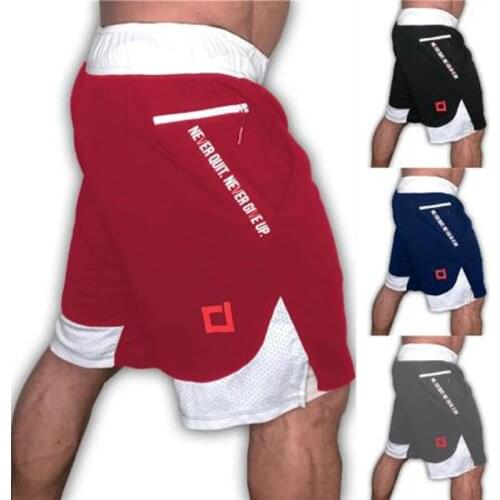 New Quick-Dry Mens Sports Recreation Running Shorts of 2021 Active Training Exercise Jogging 2 in 1 Quick-Dry Mens Fitness Sho