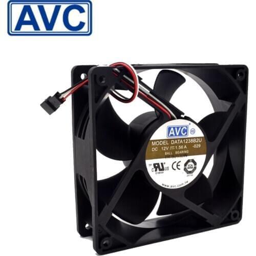 For AVC New original 12038 120mm DC12V 1.56A DATA1238B2U large air cooling fan