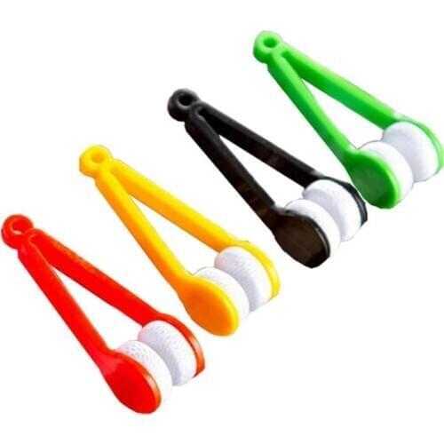 Portable Multifunctional Glasses Microfiber Spectacles Cleaning Wipe Cleaning Soft Cleaning Tool Brush Rub Glasses D3T8