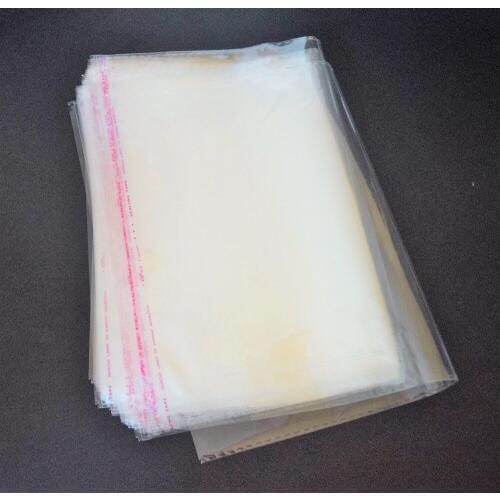 24 * 34 cm Clear Resealable Celofane / BOPP / Poly Transparent Bags Opp Packaging Bag Plastic Self Adhesive Bags