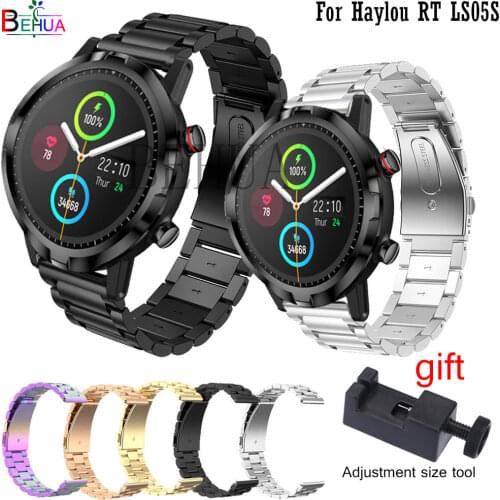 Stainless Steel Watchband For Xiaomi Youpin Haylou RT LS05S / OnePlus Watchband 22mm Replacement Metal Wristband Bracelet Strap