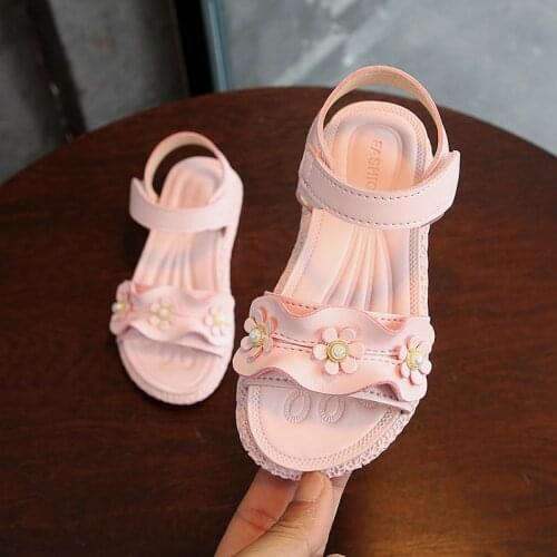 2021 Newest Priness Girls Sandals Summer Size 21-30 Girls Shoes Toddler Boys and Girls Kids Sandals Pink Shoes Fashion Sandal