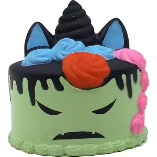 Super Big Jumbo Squishy Cute Creative Halloween Unicorn Cake Squishies Slow Rising Cream Scented Squeeze Toy Phone Strap 10*10CM