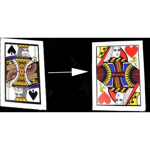 Three Card Monte(Q, K),size 30*45cm - Magic trick,magic accessories, prop,close up magic,comedy magic