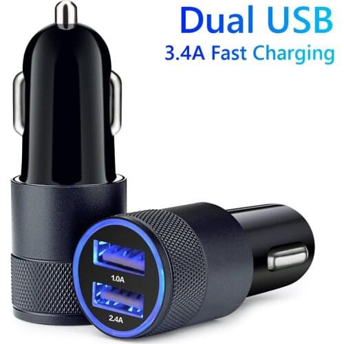 Dual USB Car Charger 3.4A Fast Charging Adapter for Laptop iPhoneX,8,8 Plus7 Samsung