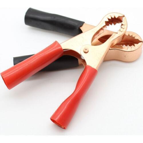 Crocodile Clip 10Pcs 50A Red + Black 80mm Car Van Battery Test Lead Clips Alligator Clips Power test and electrical connection
