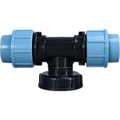 1'' 3/4'' 1/2'' Plastic Tee Fittings Reducing Connector Water Tank Tee Pipe T-Shaped Adapter Garden Hose Connector