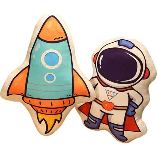 1pcs 55cm Anime Rocket/Astronaut/Tank/Fighte soft Pillow Educathion Doll Sail/UFO Back Cushion Soft Seat Pad Kids/Girl Gifts