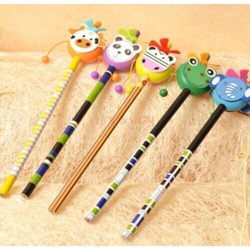1pcs Painted wooden rattle pencil multi-shaped student pencil HB graphite pen student creative stationery