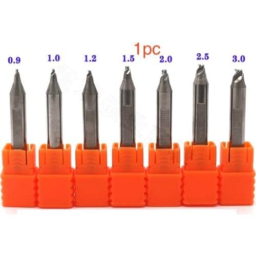 1pc original raise CW60 durable anti-breakage milling cutter tungsten steel end mill 0.9-3.0MM for vertical key cut machine