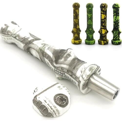 1pcs Silicone Smoking Pipe With 14mm Titanium Nail Tobacco Pipes Cigarette Pipas Tubo Smoke Herb Cigarette Accessories Pipa