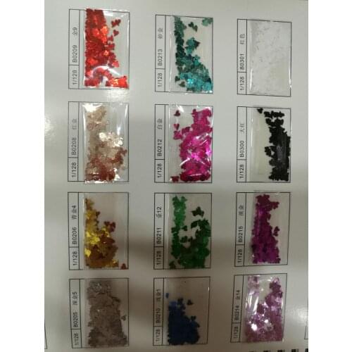 12 Colors/Set Peach-Heart-thin Ultra-thin Sequins For Nail Decora 3MM Nail Art Heart-Shaped Sequins Carton Packaging 12 Jars/Box