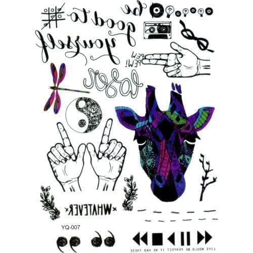 5pcs About Life Waterproof Temporary Tattoos men high quality Fake Tattoo Body Art Henna tattoo tatoo kids stickers