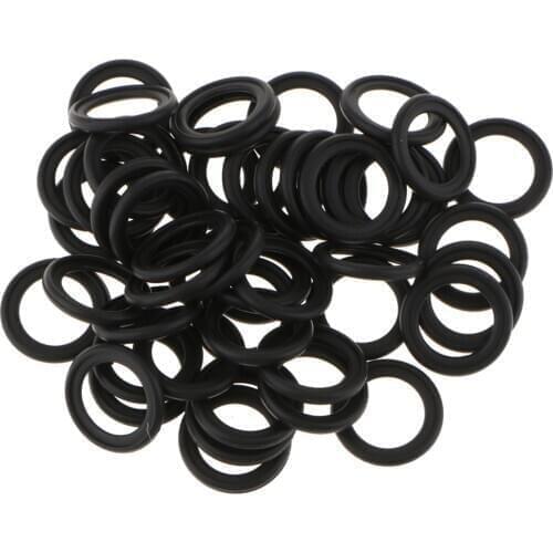 50 Pcs M14 Rubber Oil Drain Plug Crush Washers Gaskets For Ford F75Z-6734-AA