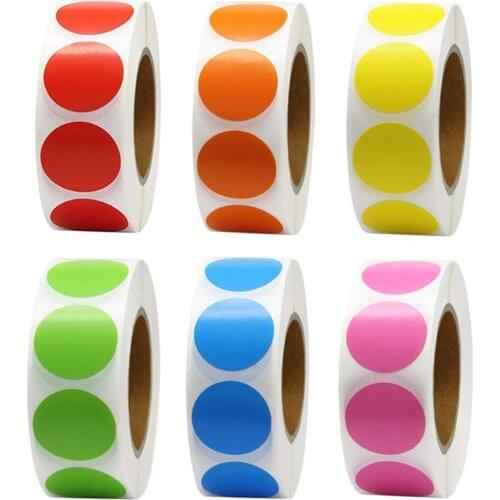 500pcs Colorful Coding Label Stickers Dots Kids Toy Stickers Teacher Stickers Writable Waterproof Stationery Stickers Paper
