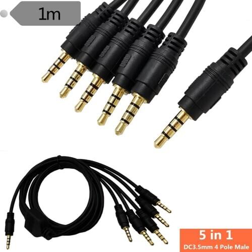 One point five audio splitter 3.5mm five-in-one audio connection hub headset all-in-one cable