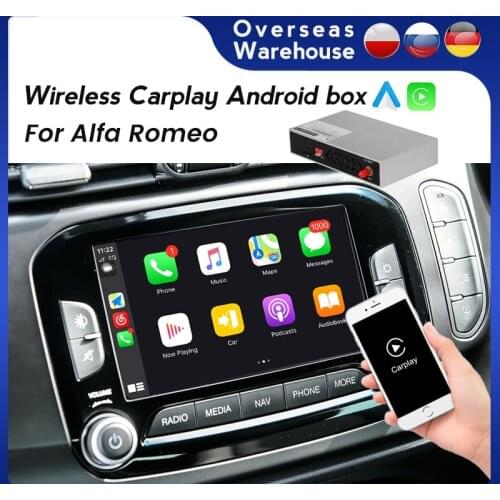 Wireless Carplay Module Decorder Box For Alfa Romeo Android Auto Multimedia Support Mirror Link Rear Camera USB Plug And Play
