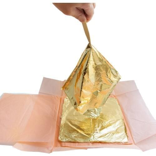 500Pcs Art Craft Design Paper Gilding Imitation Gold Sliver Copper Foil Papers DIY Craft Decor Leaf Leaves Sheets 16x16cm