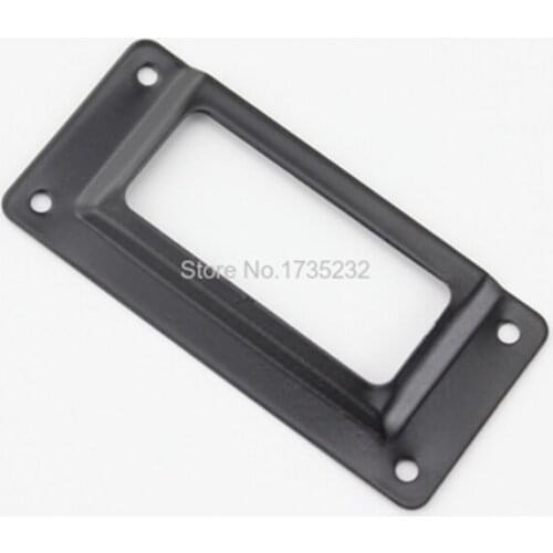 Black Iron Metal Label Frame File Name Card Holder Drawer Box Case 62x29mm Tag Card holder furniture sign holder metal tag frame