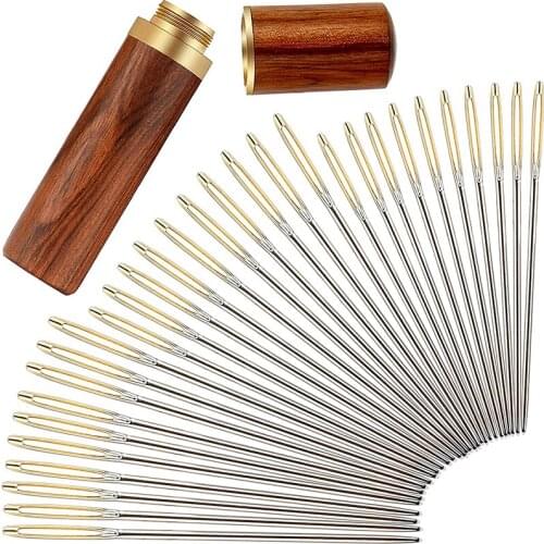 Dailylike 30 PCS 3 Sizes Stainless Steel Large Eye Needles Cross Stitch Needles Embroidery Tool Household Sewing Tool