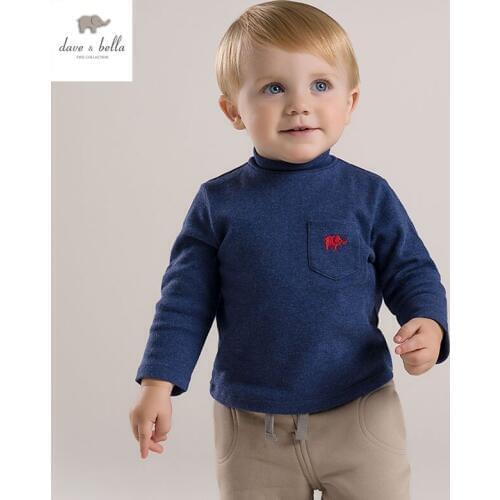 DB2915 dave bella autumn baby boys 100% cotton t shirt boutique outfits baby clothes baby T-shirt baby high quality clothes