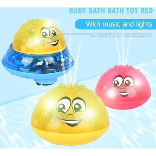 Baby Bath Toy Cartoon Light Music Electric Induction Sprinkler Ball Kids Baby Bath Pool Toy New for Children Swimming Party