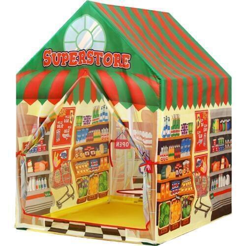 Baby Pretend Play House Toy Folding Supermarket Cashier Fabric Playtent for Children Educational Ball Pits Groceries Baby Tent