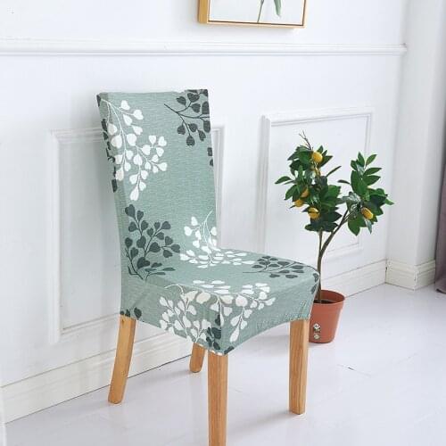 Spandex Elastic Printing Dining Chair Slipcover Modern Removable Anti-dirty Kitchen Seat Case Stretch Chair Cover for Banquet
