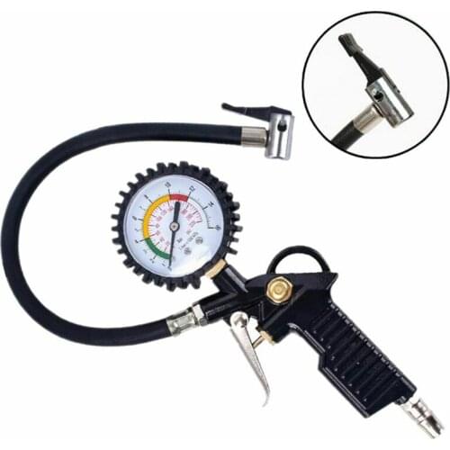 1pc 220PSI Tyre Pressure Gauge Compressed Air Car Tire Inflator Calibrated Instruments Pressure Measuring Meter