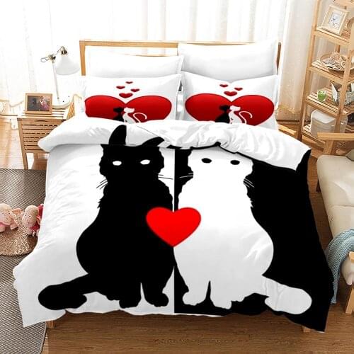 King Queen Lovers Bedding Set Single Twin Full Queen King Size Lover Oil Painting Bed Set Childrens Kid Bedroom Duvetcover 017